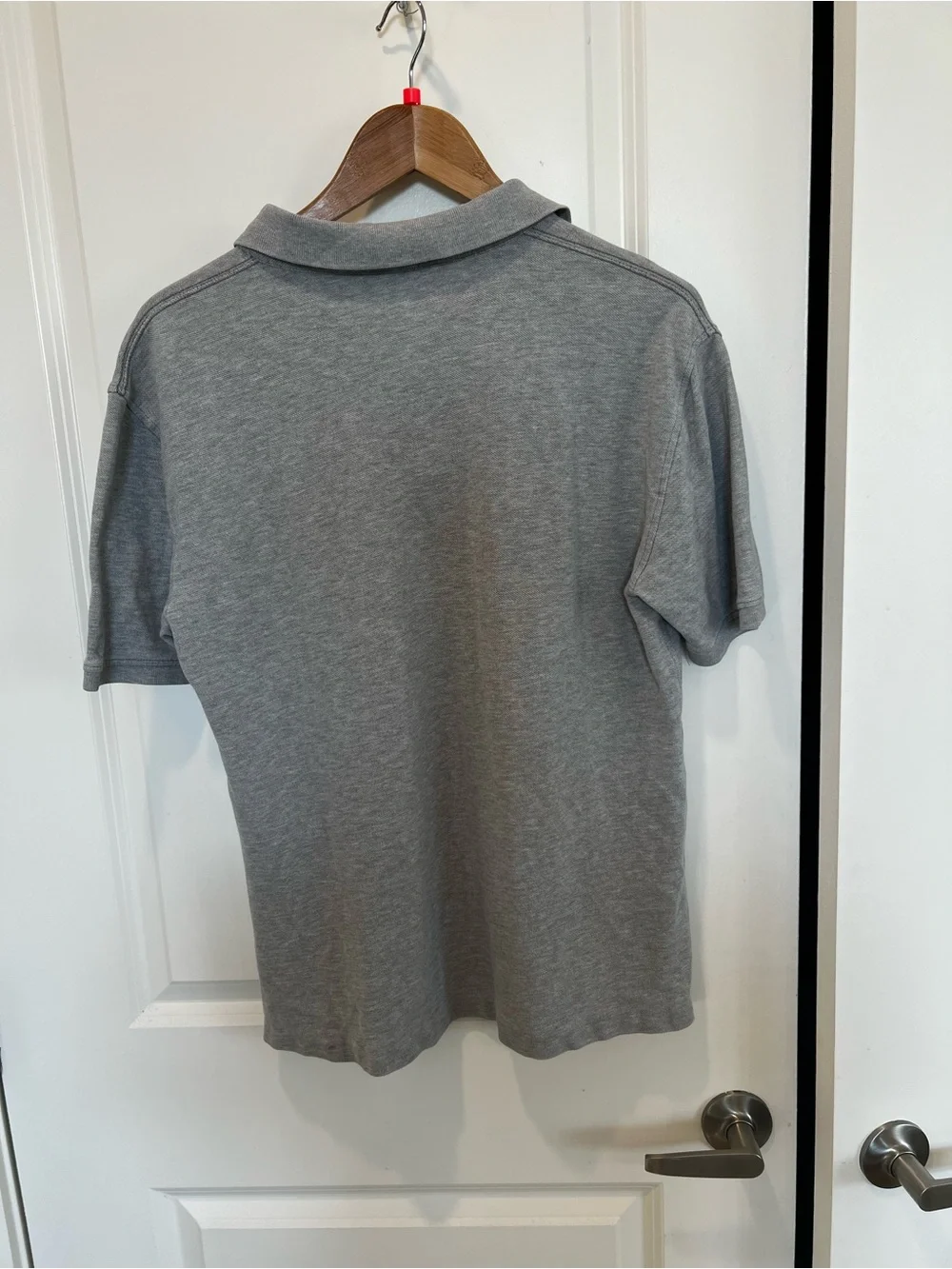 Burberry Brit Gray Polo with Burgundy Embroidered Logo